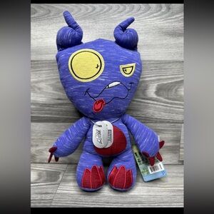 EMOTES! 2008 ODD(THE WACKY) 12 INCH PLUSH TOY.  EVERGROW LTD. MADE IN HONG KONG